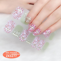 Flower Nail Polish Strips Self Adhesive Gel Nail Decals For Women And Girls