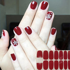 Christmas Nail Polish Stickers Snowflake Tree Santa Claus Gel Strips