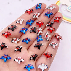 50pcs Halloween Bat Flat Back Nail Art Rhinestones Resin Nail Art Supplies