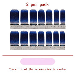 Y2K Gradient Glitter Nail Polish Stickers Self Adhesive Manicure Decal Strips