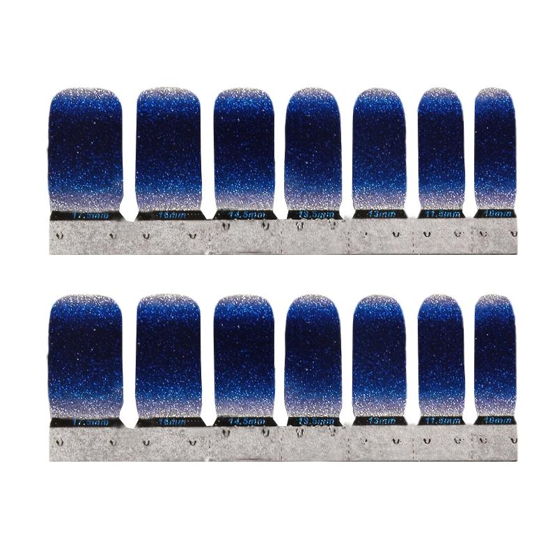 Y2K Gradient Glitter Nail Polish Stickers Self Adhesive Manicure Decal Strips