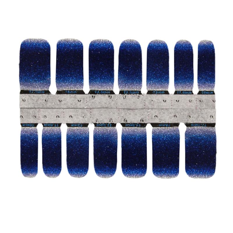 Y2K Gradient Glitter Nail Polish Stickers Self Adhesive Manicure Decal Strips