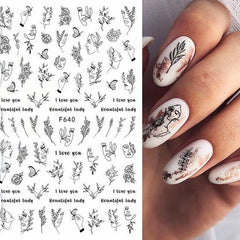 Heart Love Nail Art Stickers Self Adhesive Decals for DIY Nail Salons
