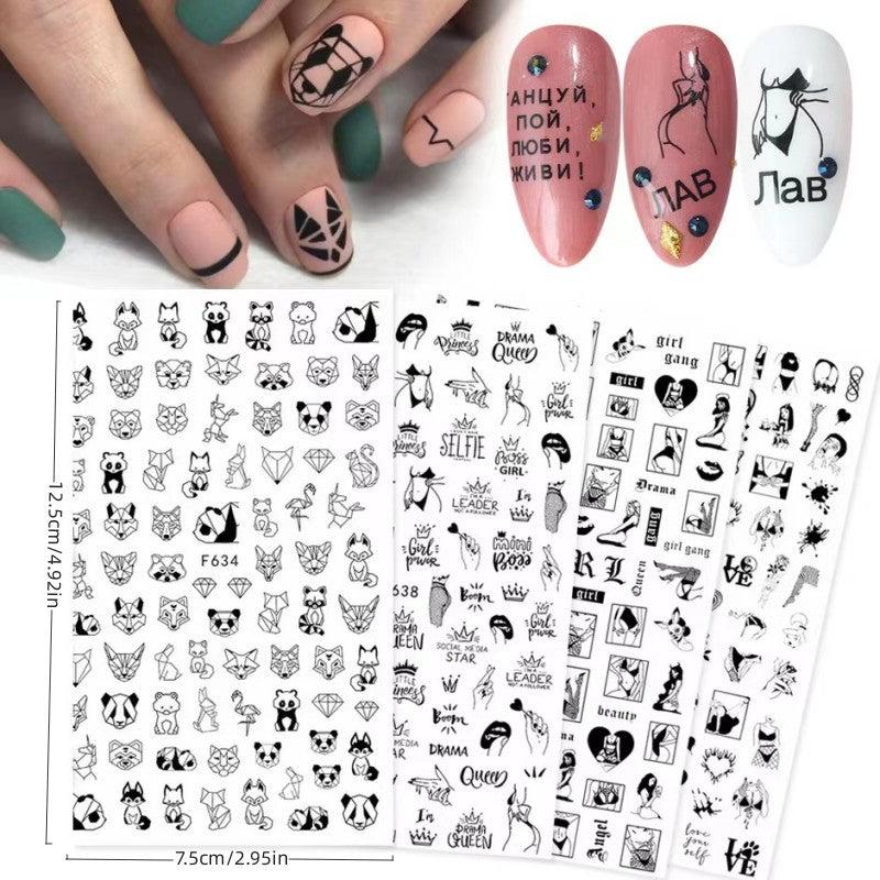 Heart Love Nail Art Stickers Self Adhesive Decals for DIY Nail Salons