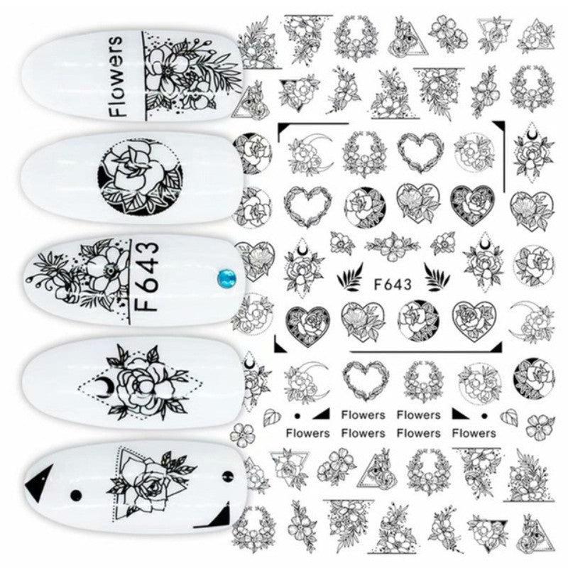 Heart Love Nail Art Stickers Self Adhesive Decals for DIY Nail Salons