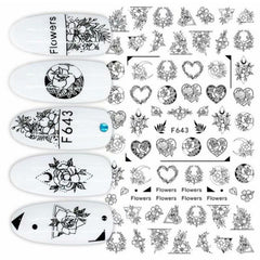 Heart Love Nail Art Stickers Self Adhesive Decals for DIY Nail Salons