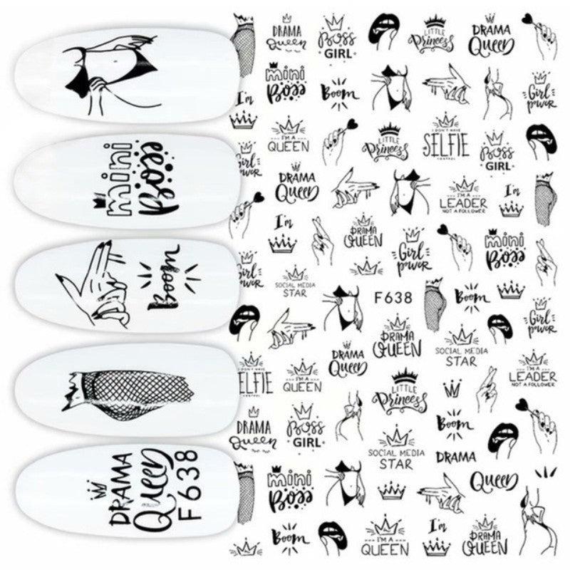 Heart Love Nail Art Stickers Self Adhesive Decals for DIY Nail Salons