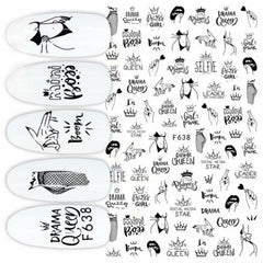Heart Love Nail Art Stickers Self Adhesive Decals for DIY Nail Salons