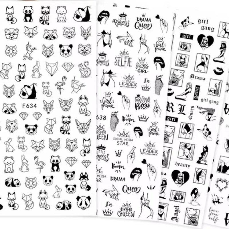 Heart Love Nail Art Stickers Self Adhesive Decals for DIY Nail Salons