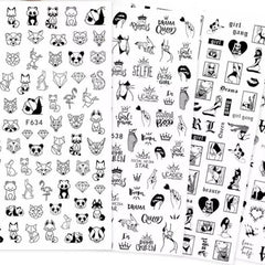 Heart Love Nail Art Stickers Self Adhesive Decals for DIY Nail Salons