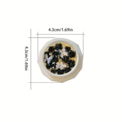 3D Camellia Butterfly Acrylic Nail Art Charms Resin Rhinestones Mixed Gems