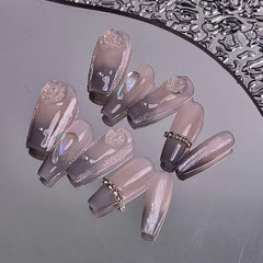 3D Camellia Butterfly Acrylic Nail Art Charms Resin Rhinestones Mixed Gems