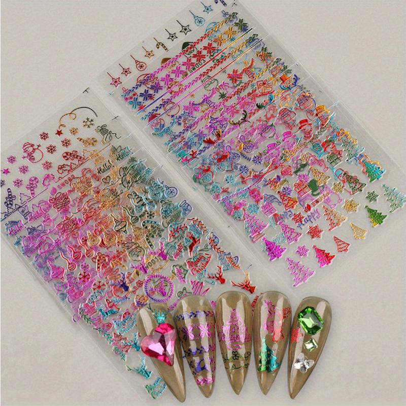 3D Christmas Laser Snowflake Nail Art Stickers