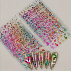 3D Christmas Laser Snowflake Nail Art Stickers