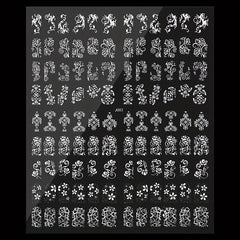 Flower Nail Art Stickers Self Adhesive Decals For Nail Art Decoration