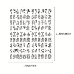 Flower Nail Art Stickers Self Adhesive Decals For Nail Art Decoration