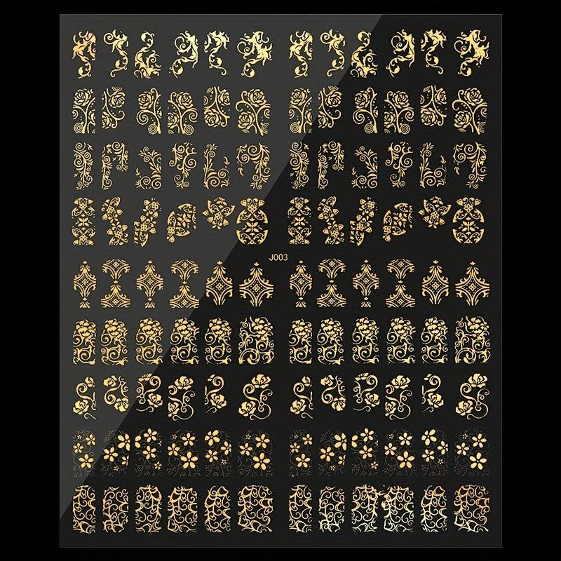 Flower Nail Art Stickers Self Adhesive Decals For Nail Art Decoration