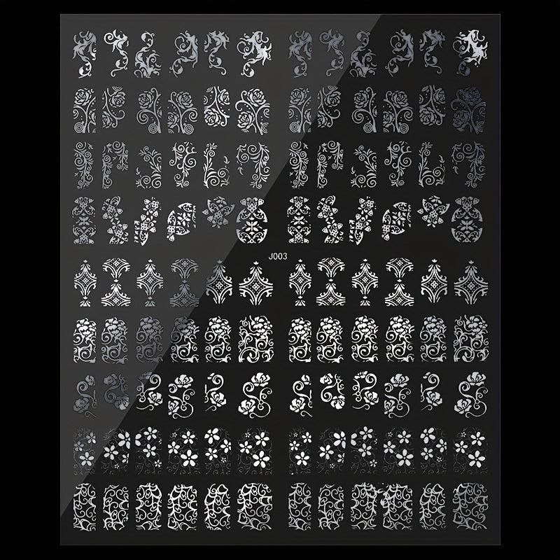 Flower Nail Art Stickers Self Adhesive Decals For Nail Art Decoration