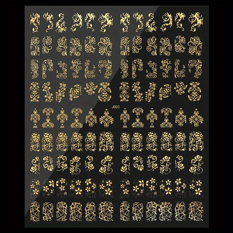 Flower Nail Art Stickers Self Adhesive Decals For Nail Art Decoration