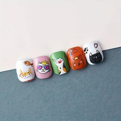 Cat Cat Paw Nail Art Stickers - Self Adhesive 5D Embossed Cartoon Decals