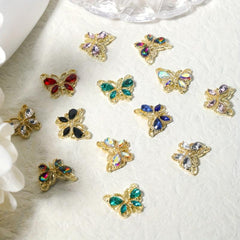 Colorful Crystal Butterfly Nail Charms For Acrylic Nails