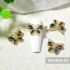Colorful Crystal Butterfly Nail Charms For Acrylic Nails