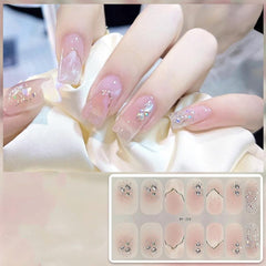 14pcs Colorful Flower Nail Art Stickers Gradient Nail Polish Strip