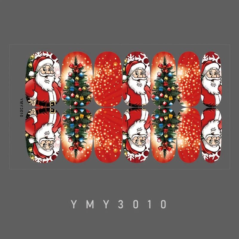Christmas Nail Art Stickers Self Adhesive Decals For DIY Manicure