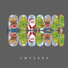 Christmas Nail Art Stickers Self Adhesive Decals For DIY Manicure