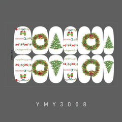 Christmas Nail Art Stickers Self Adhesive Decals For DIY Manicure