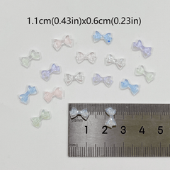 Aurora Glitter 3D Bowknot Nails Jewelry DIY Resin Manicure Decals
