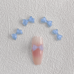 Aurora Glitter 3D Bowknot Nails Jewelry DIY Resin Manicure Decals