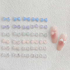 Aurora Glitter 3D Bowknot Nails Jewelry DIY Resin Manicure Decals