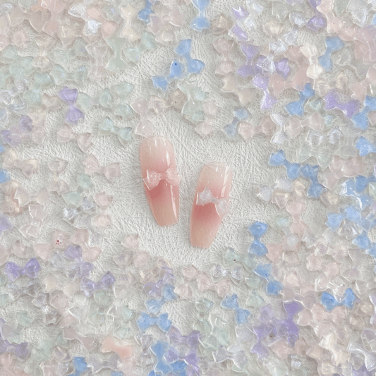 Aurora Glitter 3D Bowknot Nails Jewelry DIY Resin Manicure Decals