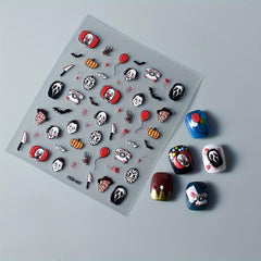 Halloween Nail Art Stickers 5D Stereoscopic Embossed