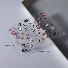 Halloween Nail Art Stickers 5D Stereoscopic Embossed