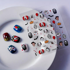 Halloween Nail Art Stickers 5D Stereoscopic Embossed