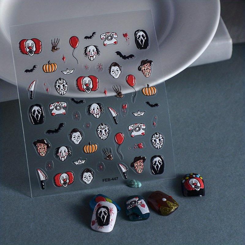 Halloween Nail Art Stickers 5D Stereoscopic Embossed