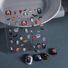 Halloween Nail Art Stickers 5D Stereoscopic Embossed