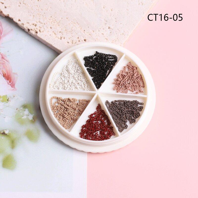 Metallic Thin Chain Nail Art Stickers Decals Line Pattern DIY Decoration
