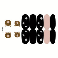 Colorful Nail Polish Stickers 8 Sheets Pack