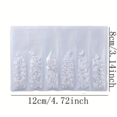 6 Grids 3D Nail Rhinestones Kit AB Crystal Rhinestones Nail Charms Diamonds