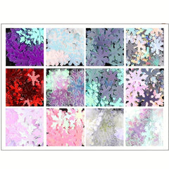 Christmas Nail Art Glitter Sequins Snowflake Designs Supply