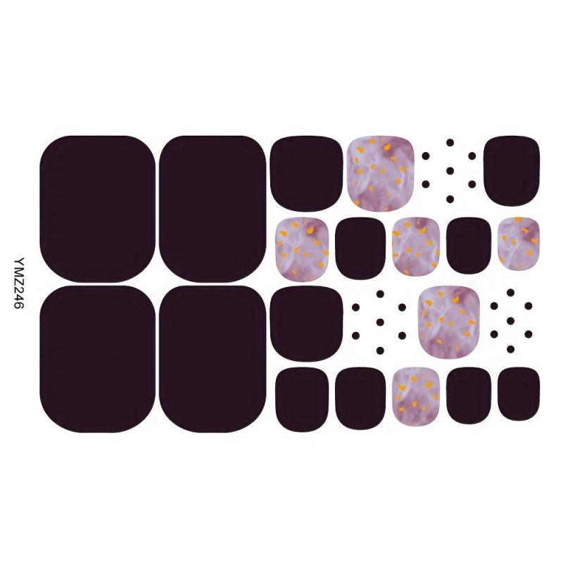 Waterproof Toenail Polish Stickers Full Cover Toenail Art Decal