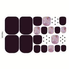Waterproof Toenail Polish Stickers Full Cover Toenail Art Decal