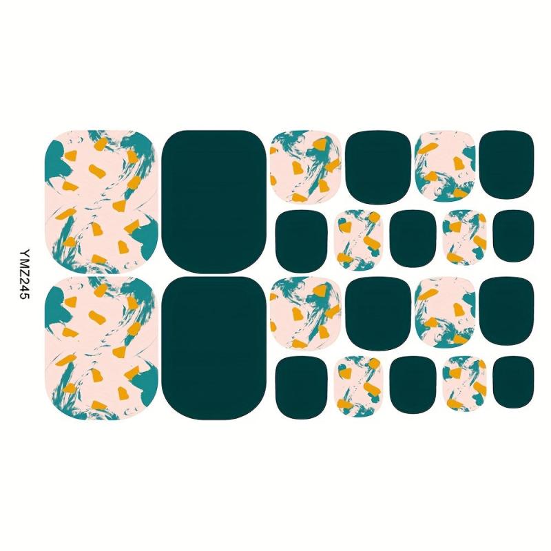 Waterproof Toenail Polish Stickers Full Cover Toenail Art Decal