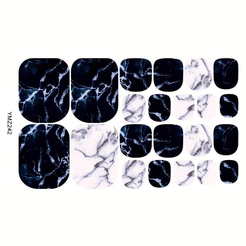Waterproof Toenail Polish Stickers Full Cover Toenail Art Decal