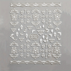 Snowflake Nail Art Stickers 5D Embossed Xmas Decals for Acrylic Nails