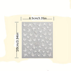 Snowflake Nail Art Stickers 5D Embossed Xmas Decals for Acrylic Nails