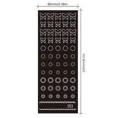 6 Sheets Stencils Nail Stickers Butterfly Flower Snowflake Decals